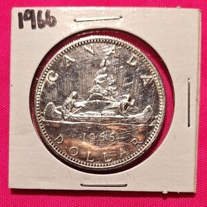 Silver 1966 Canadian 1 Dollar